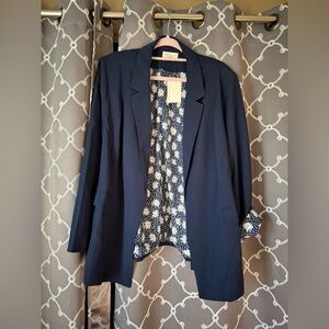 Skies Are Blue Dark Blue Blazer with Starry Lining